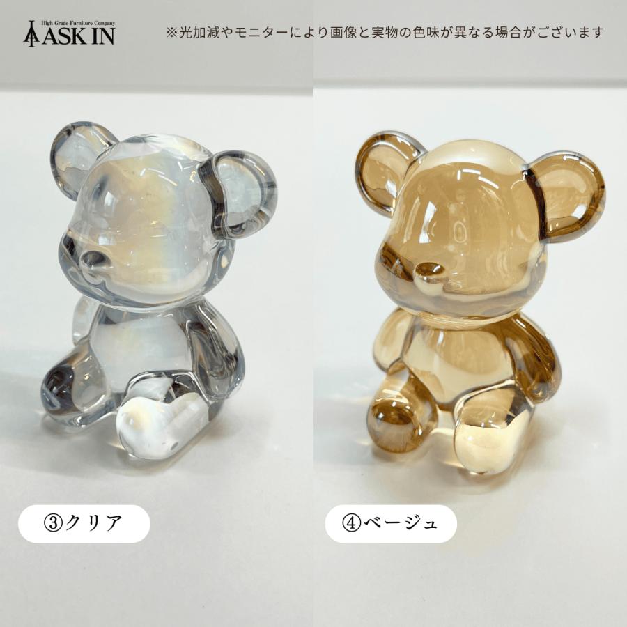 ガラス細工 プリズムベア クリスタル 風水 熊 ベアー 置物 小物 可愛い
