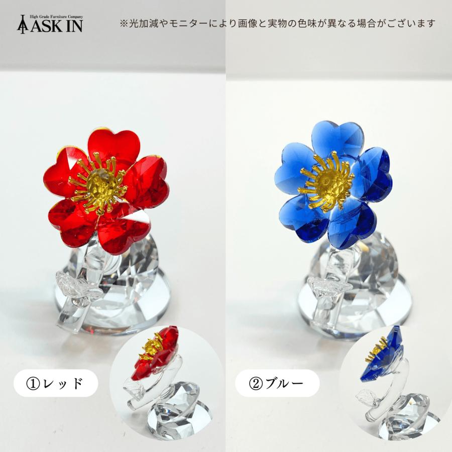 キラキラ　ガラス細工　ミニチュア ガラス細工 サクラ クリスタル 風水 花 置物 小物 可愛い キラキラ