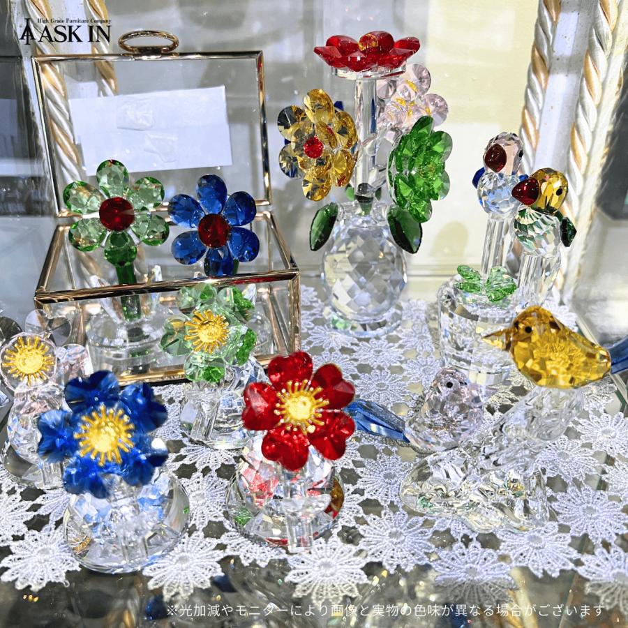 ガラス細工 サクラ クリスタル 風水 花 置物 小物 可愛い キラキラ