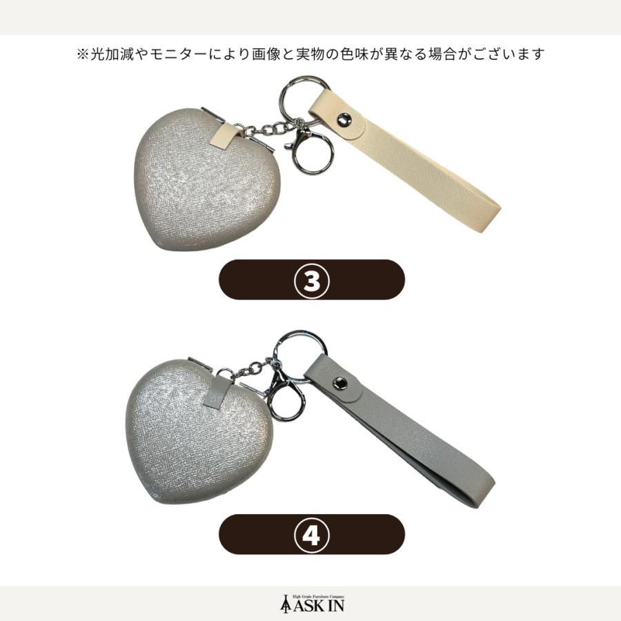 コンパクトミラー ロベ ハート型 ラメ キラキラ 手鏡 コスメミラー 等
