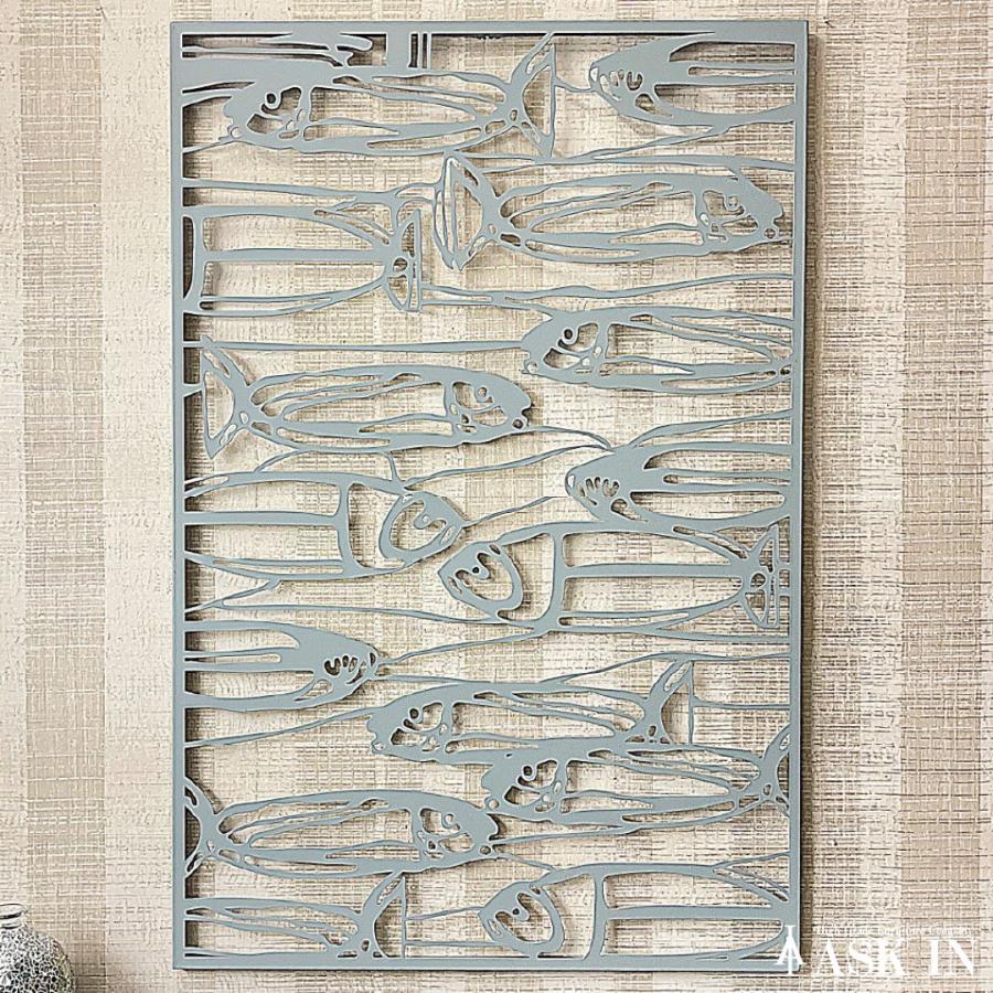 壁掛けオブジェ キ?ョエーL 魚 フィッシュ アイアン 壁飾り ウォールアート オブジェ ミッドセンチュリー アンティーク調 レトロ モダン TOYJ18-423GG_5