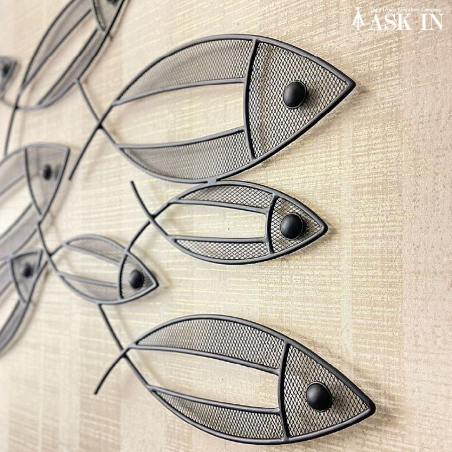 壁掛けオブジェ アイアン 魚 壁飾り 壁掛けインテリア ウォールアート