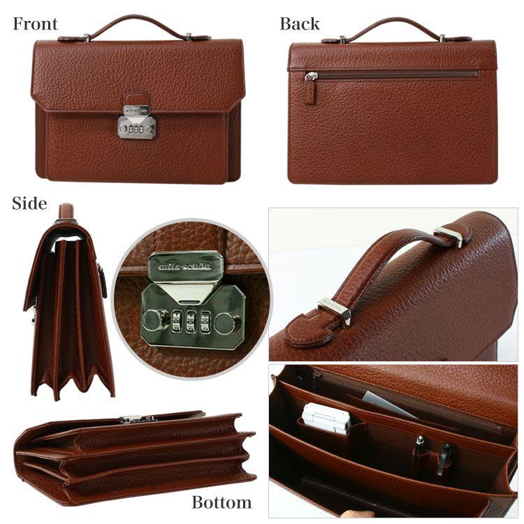 ミラショーン ダレスバッグ 大容量 ダイヤルロック 本革 レザー 黒 ミラショーン ダレスバッグ 大容量 ダイヤルロック 本革 レザー