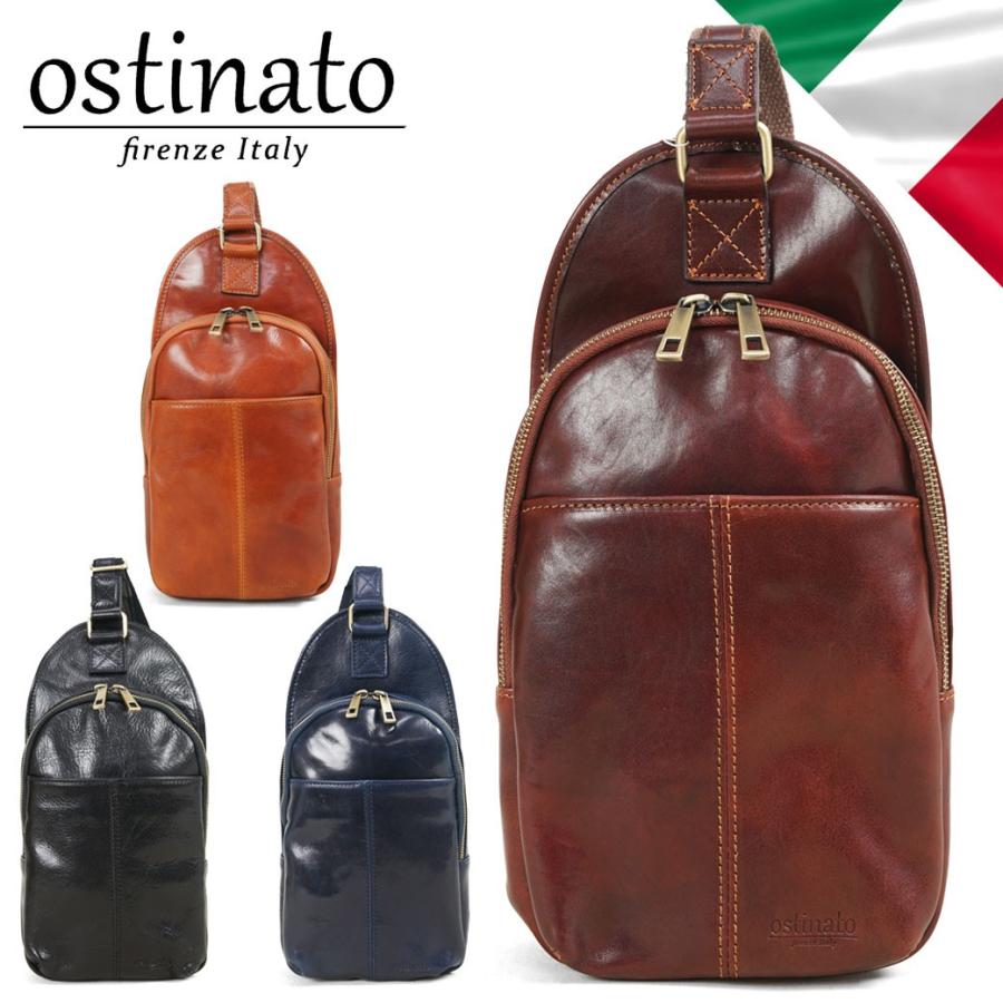ボディバッグ メンズ Ostinato オスティナート イタリアンレザー 本革