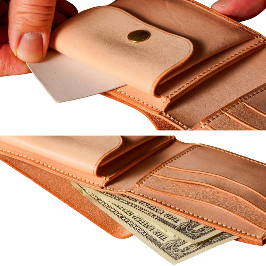 財布 二つ折り パスケース付き 二つ折り財布 日本製 acoustic world