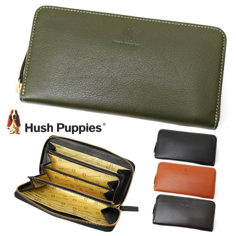 ラウンドファスナー 長財布 メンズ Hush Puppies ハッシュパピー