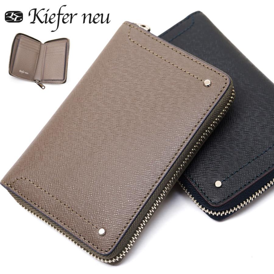 kiefer neu(キーファーノイ) ラウンドミドル財布 ラウンドミドル財布 メンズ 本革 Kiefer neu キーファーノイ
