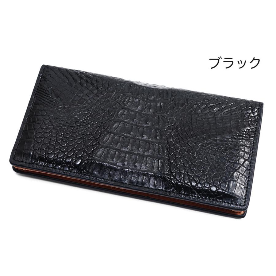 長財布 メンズ 本革 GODANE ゴダン カイマン ワニ革 長サイフ