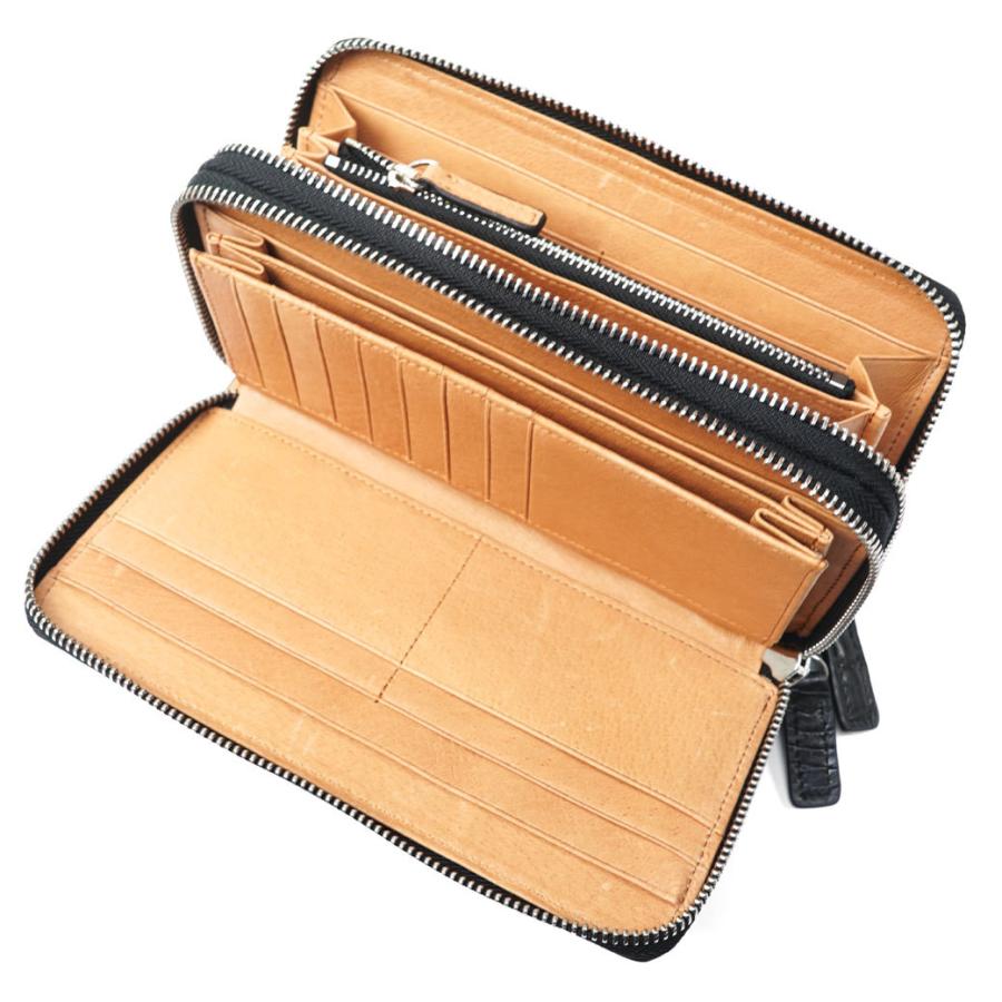 ラウンドファスナー 長財布 メンズ 本革 GODANE ゴダン カイマン ワニ