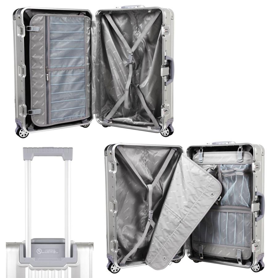 グレー アルミニウム合金 キャリーケース 中型 スーツケース 36L Sサイズ 機内持ち込み キャリーケース メンズ