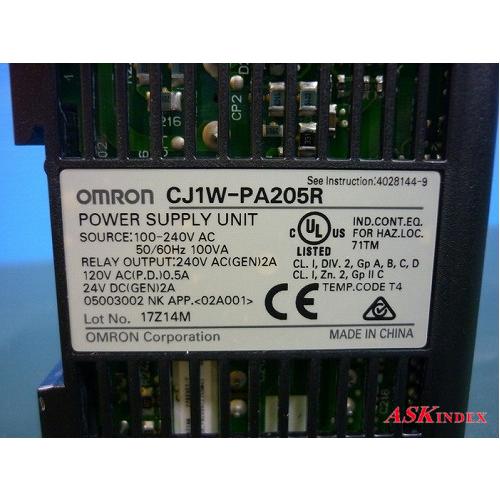 ■□ ※送料無料【管理番号M90649】omRon PLC 電源ユニット CJ1W-PA205R (通電確認済) □■