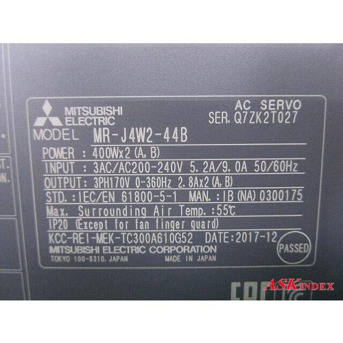 □□ ※送料無料【管理番号N80554】三菱電機 ACサーボ MELSERVO MR-J4W2