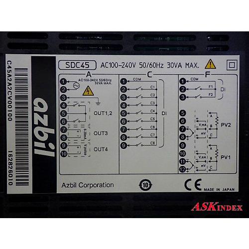 アズビル　デジタル指示調節計　SDC45 デジタル指示調節計 SDC 形 C3A/C3B/C2A/C2B | 調節計（温調計