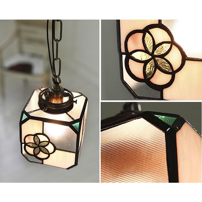 ペンダントライト ポイント利用 ステンドグラス 照明 レトロ