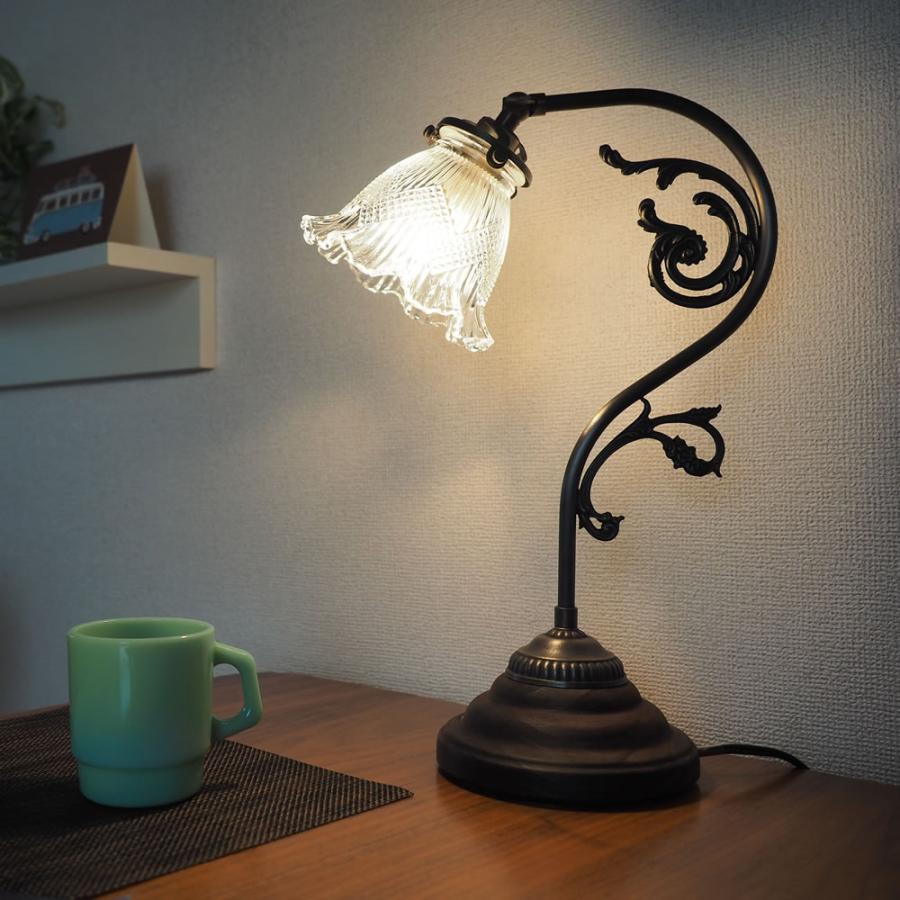 照明器具 アンティーク テーブルライト デスクライト ガラス