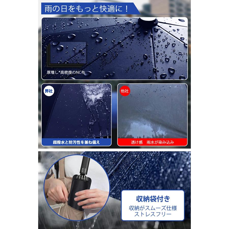 折りたたみ傘 日傘 12本骨 折り畳み傘 自動開閉 軽量 逆さ傘 大きい 折りたたみ 逆さま傘 完全遮光 メンズ レディース 男女兼用 ワンタッチ 折れにくい |  | 10
