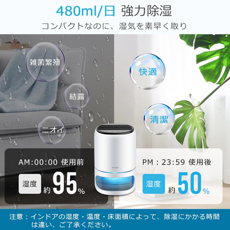 2024最新型 除湿機 衣類乾燥 小型 コンパクト 20畳 480ml/日 強力除湿 1000ml大容量 除湿器 湿気対策  切りタイマー 自動霜取り ペルチェ式 新生活｜askrtech｜06