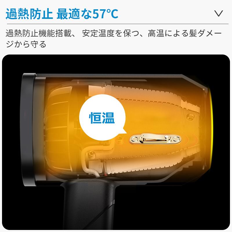 ドライヤー  おすすめ ヘアドライヤー 3段階風速 大風量 冷熱風 低騒音 速乾 過熱防止 軽量 恒温 温度調整 1500W 回転式折畳み ギフト(B1D090FHe) | Yihai | 12