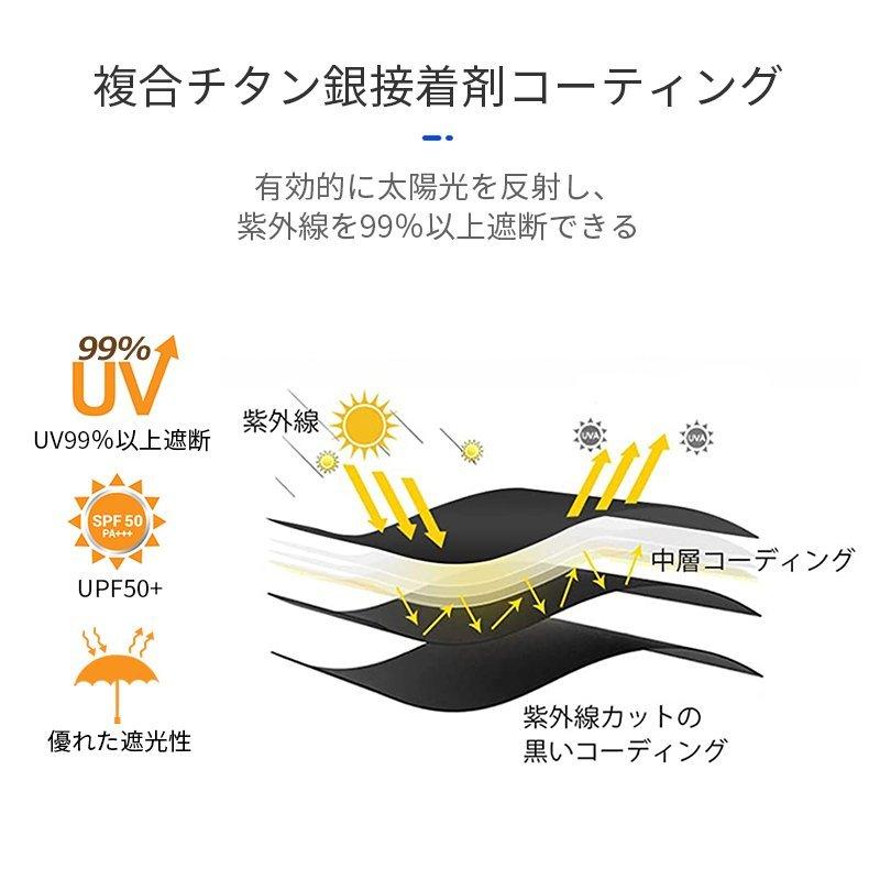 サンシェード 車 フロント 傘式 フロントサンシェード 車用 軽量 折りたたみ傘 uv 紫外線カット 10本骨 紫外線対策 新生活 | ブランド登録なし | 02