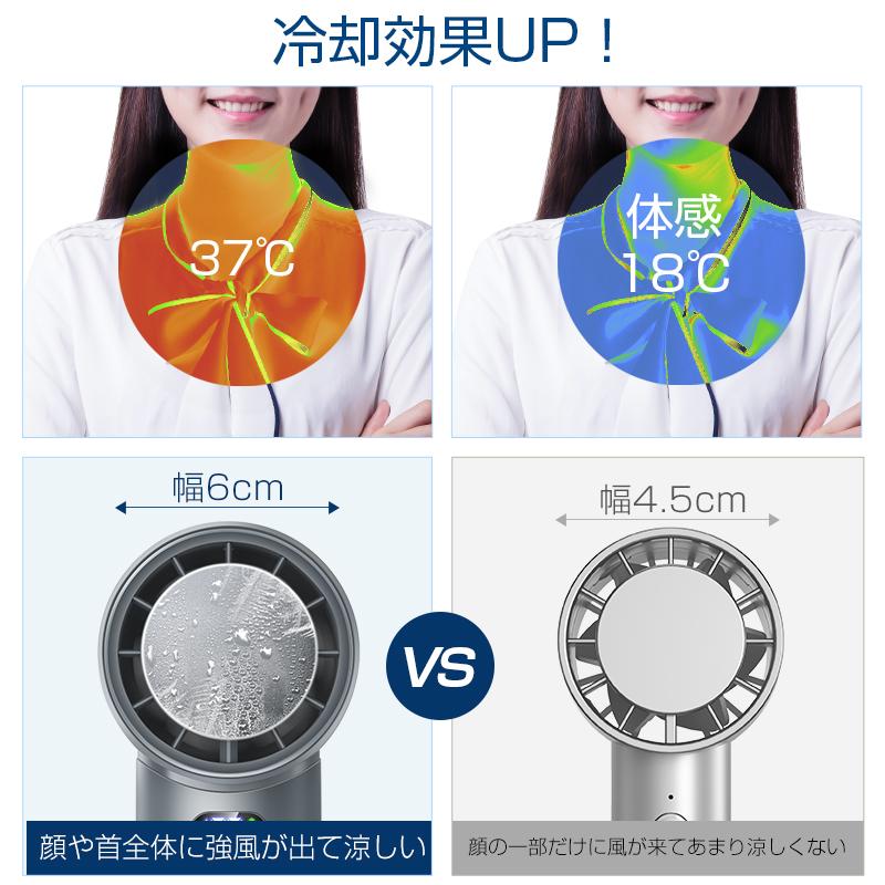 「クーポンで2,392円」最新 ハンディファン 携帯扇風機 100段階風量 冷却プレート -20℃冷却 暴風 5200mAh 20時間持続 手持ち扇風機 ハンディ扇風機 ミニ扇風機 |  | 10