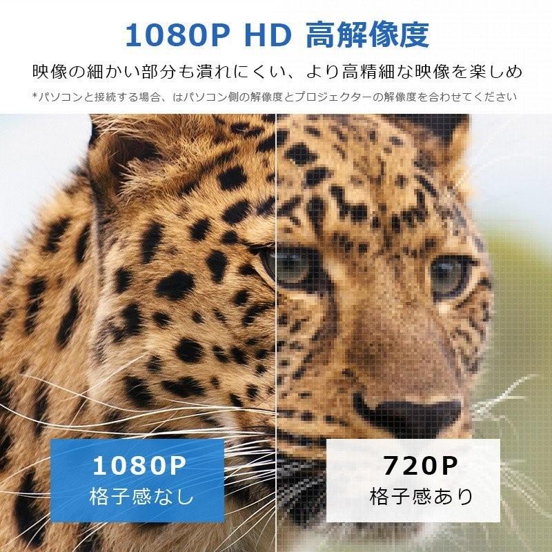 プロジェクター 小型 家庭用 4500ルーメン スマホ 1080PフルHD 高画質 スピーカー内蔵 立体音声 HDMIケーブル付属 ホームシアター リモコン付き｜askrtech｜08