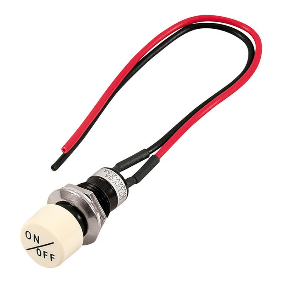 amon（エーモン） プッシュスイッチ ON-OFF 12V/24V共用 取付穴12mmφ