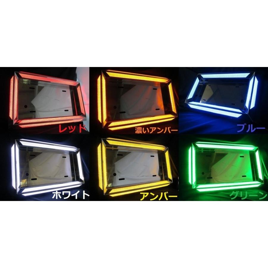 ジェットイノウエ 中型ナンバー枠 LEDテープ式 ツインDX ブルー（青