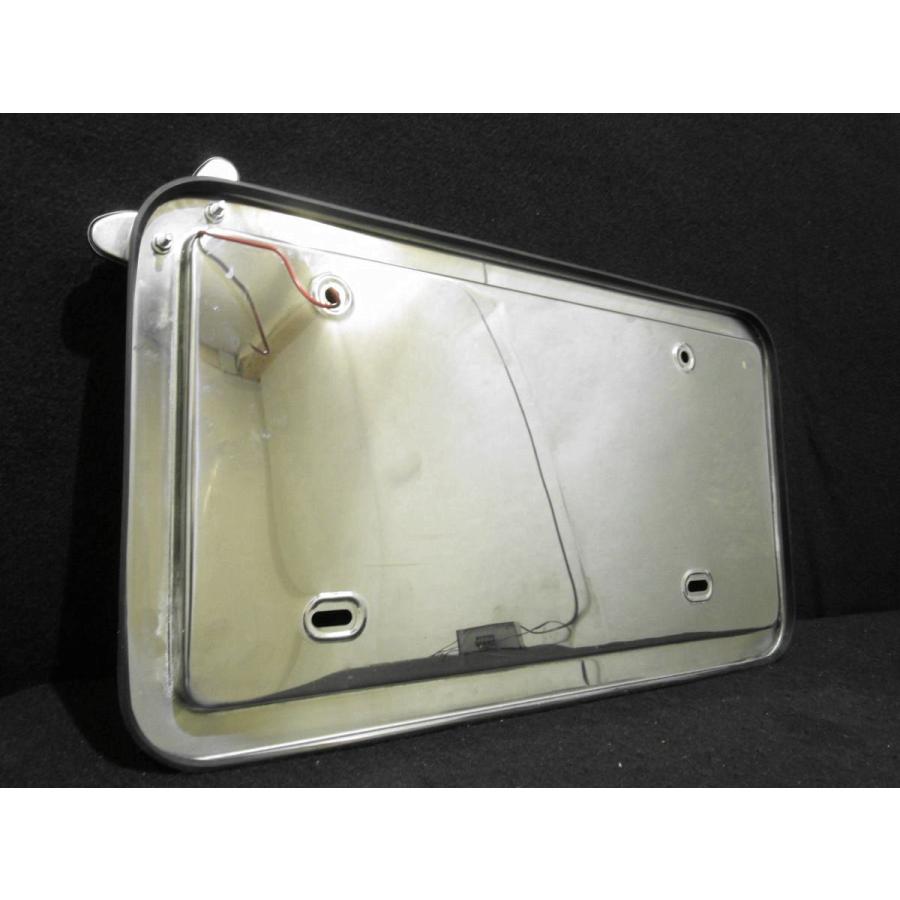 大型ナンバー枠 蝶マーカー付 イエロー（黄色） 24V ステンレス