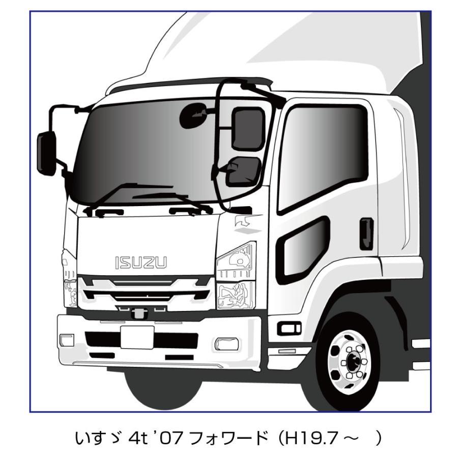 ジェットイノウエ メッキワイパーアーム＆ブレードセット いすゞ 4t 07