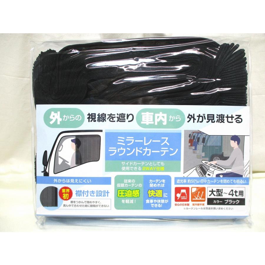 ジェットイノウエ レース仮眠カーテン 4t〜大型車用 ミラーレース
