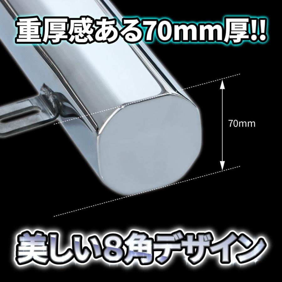ジェットイノウエ パイプバンパー 八角パイプ 3点セット ステンレス 17