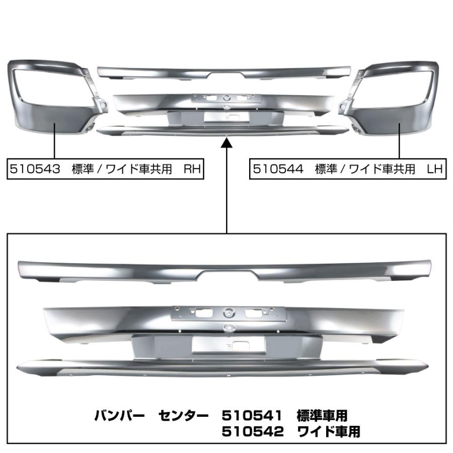 ジェットイノウエ メッキフロントバンパー センター 日野 4t 17