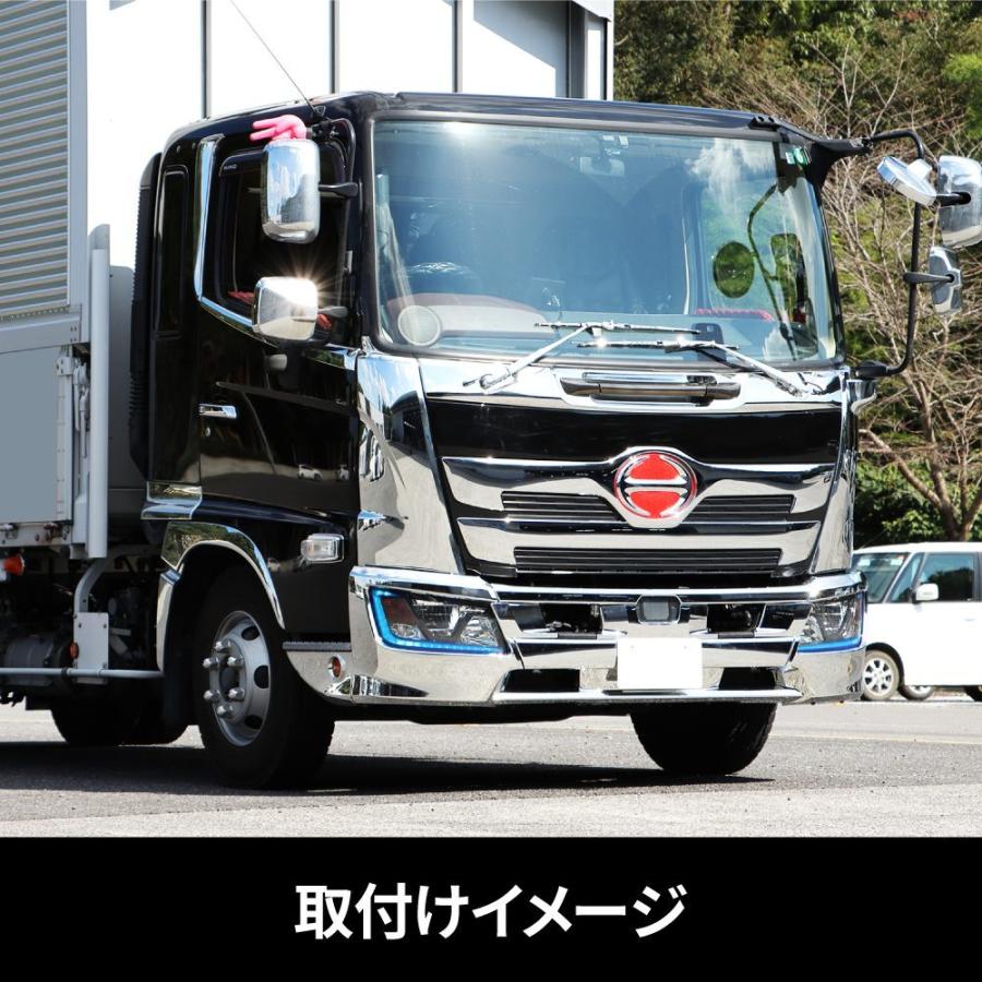 ジェットイノウエ メッキバンパーガーニッシュ 3点セット 日野 4t 17