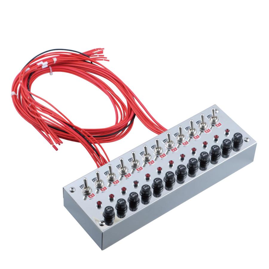ジェットイノウエ 12連スイッチボックス 12V/24V共用 車内電源