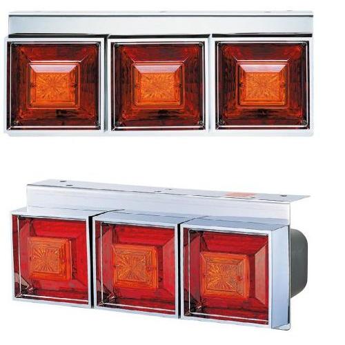 ジェットイノウエ ジェットイノウエ製 角型3連フラッシュテールランプ