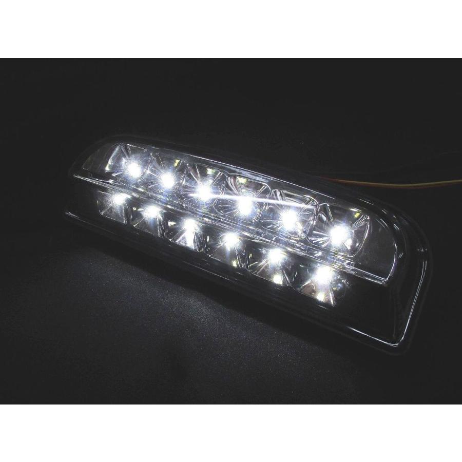 LEDデュアル路肩灯　メッキ　ホワイト（底面）/ホワイト（正面）　12V/24V共用｜aslanshop2580