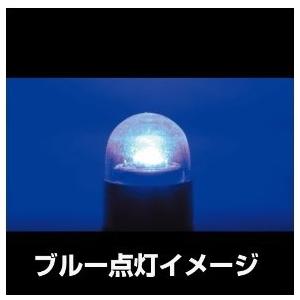LA-03　LEDウェッジ球　電球型バルブ　T10サイズ　長さ28.5mm　ブルー（青）　2個セット　12V/24V共用｜aslanshop2580