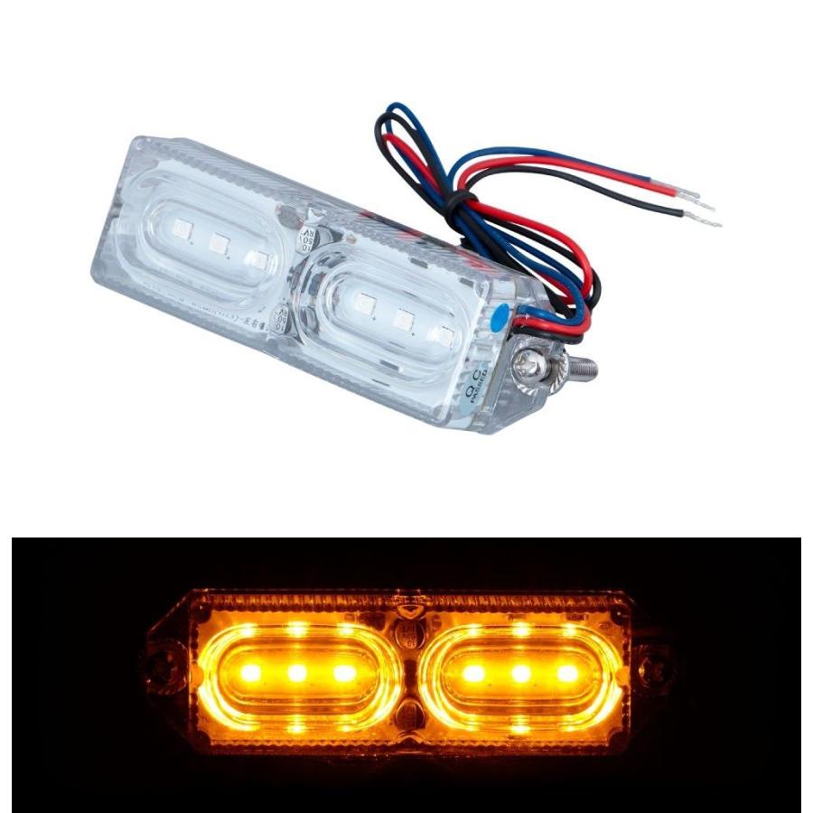 ジェットイノウエ LEDツインストロボマーカー クリア/アンバー（橙