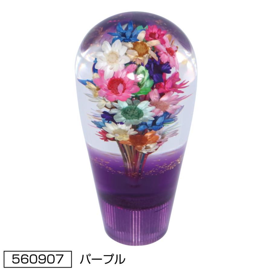 ジェットイノウエ シフトノブ 水中花 パープル（紫） 長さ90mm 12×1.25