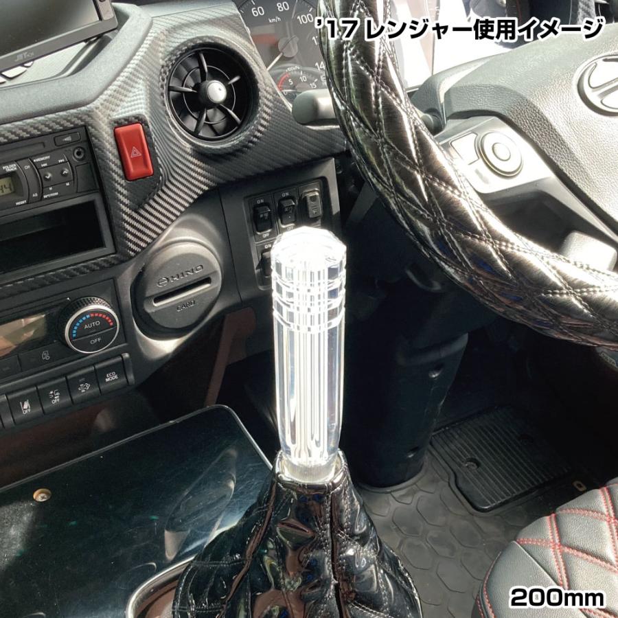 ジェットイノウエ シフトノブ クリスタル8角 スリットライン ホワイト