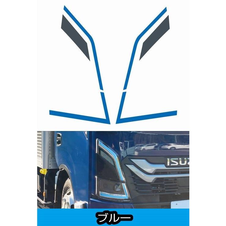 ジェットイノウエ アイラインフィルム 左右セット ブルー（青） いすゞ