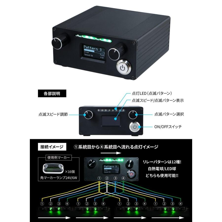 ジェットイノウエ ジェットイノウエ製4連マーカーリレー「雷電」 12V