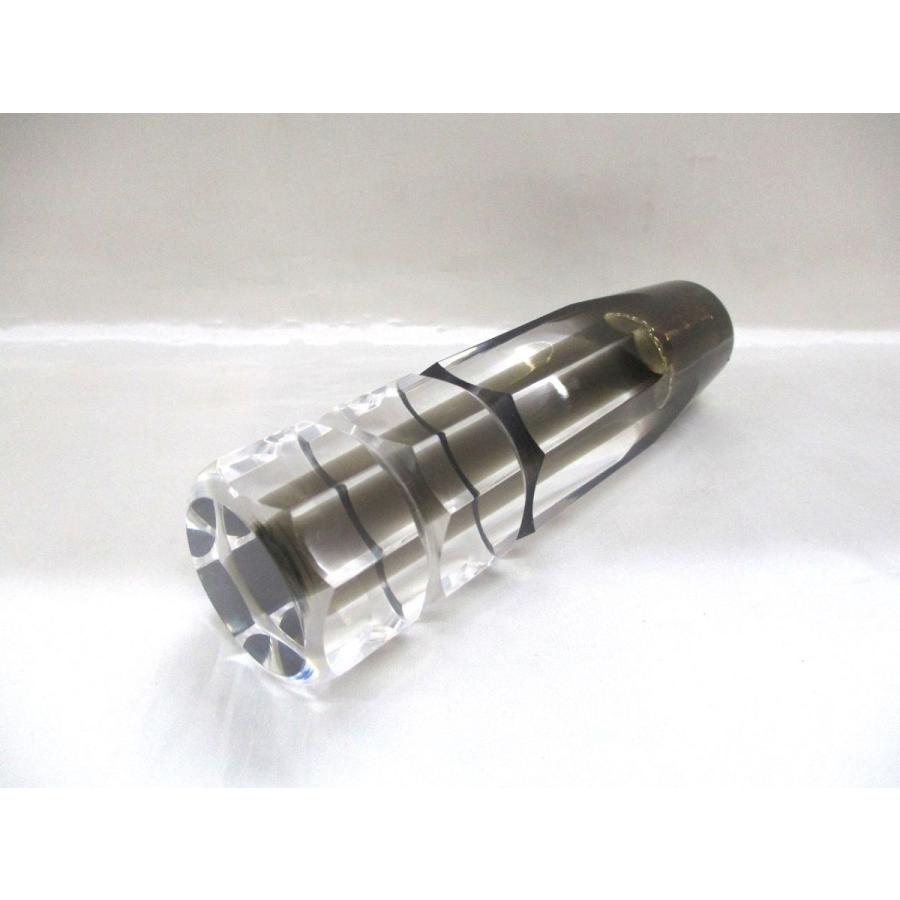 日本ボデーパーツ工業 シフトノブ 太ライン スモーク（黒） 長さ160mm