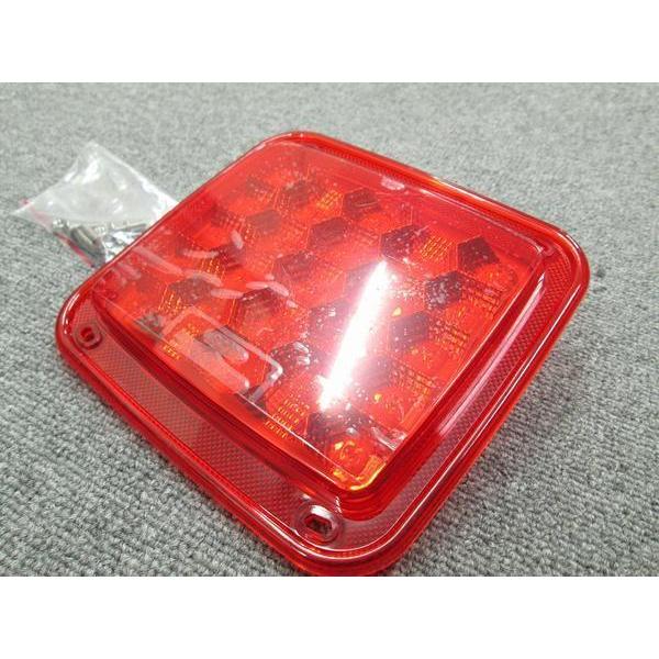 LED角型テールランプ 単体 ダブルソケット式 レッド（赤） 24V