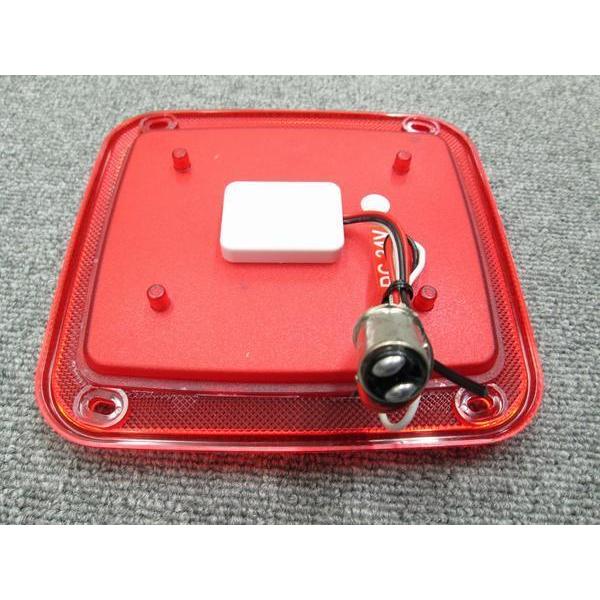 LED角型テールランプ 単体 ダブルソケット式 レッド（赤） 24V