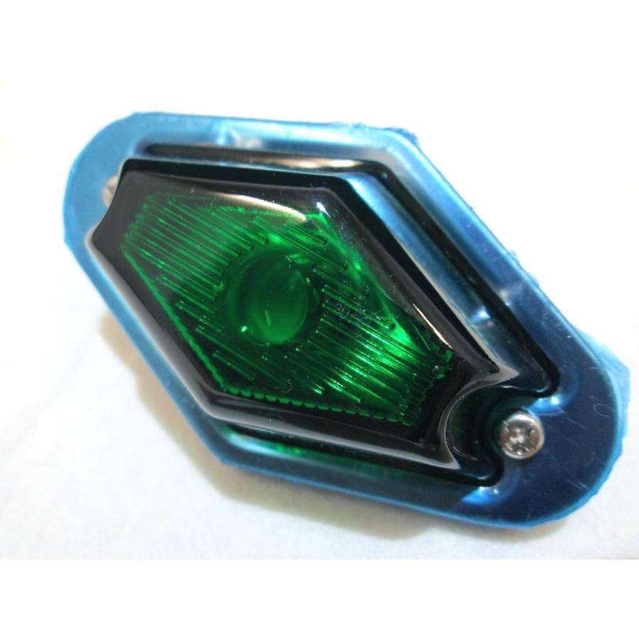 廃盤商品】菱型デベソマーカーランプ 前開き グリーン（緑） レンズ