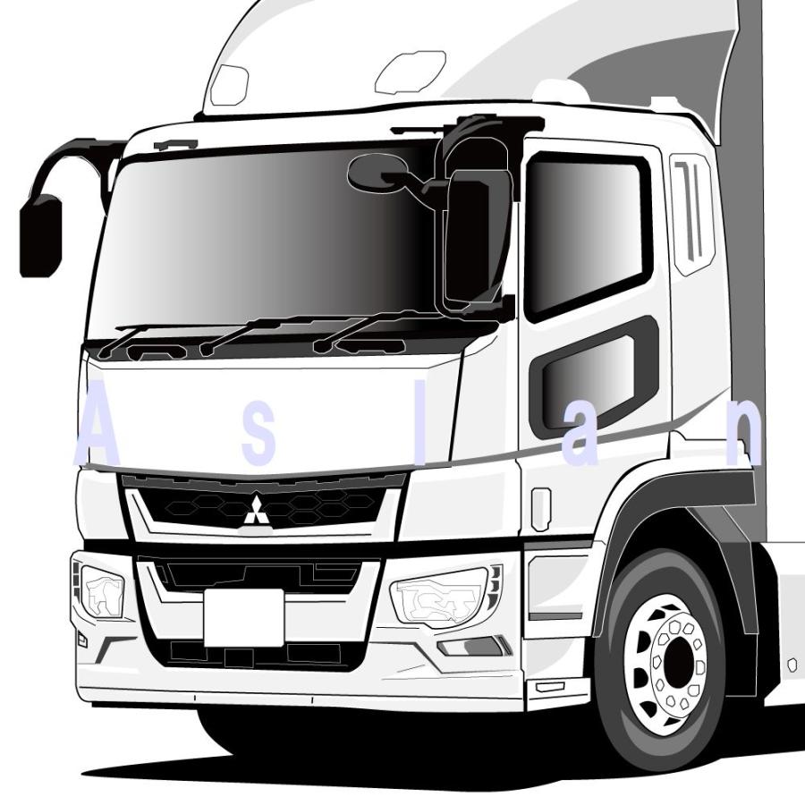 ATS メッキグリルアッパーモール 2分割 左右セット 三菱ふそう 大型 17