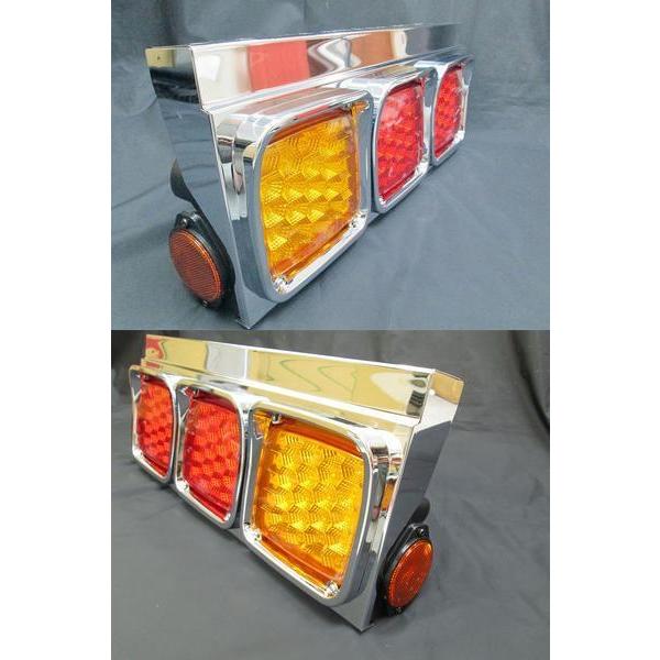 純正タイプ LED角型3連テールランプ 左右セット 24V : トラック