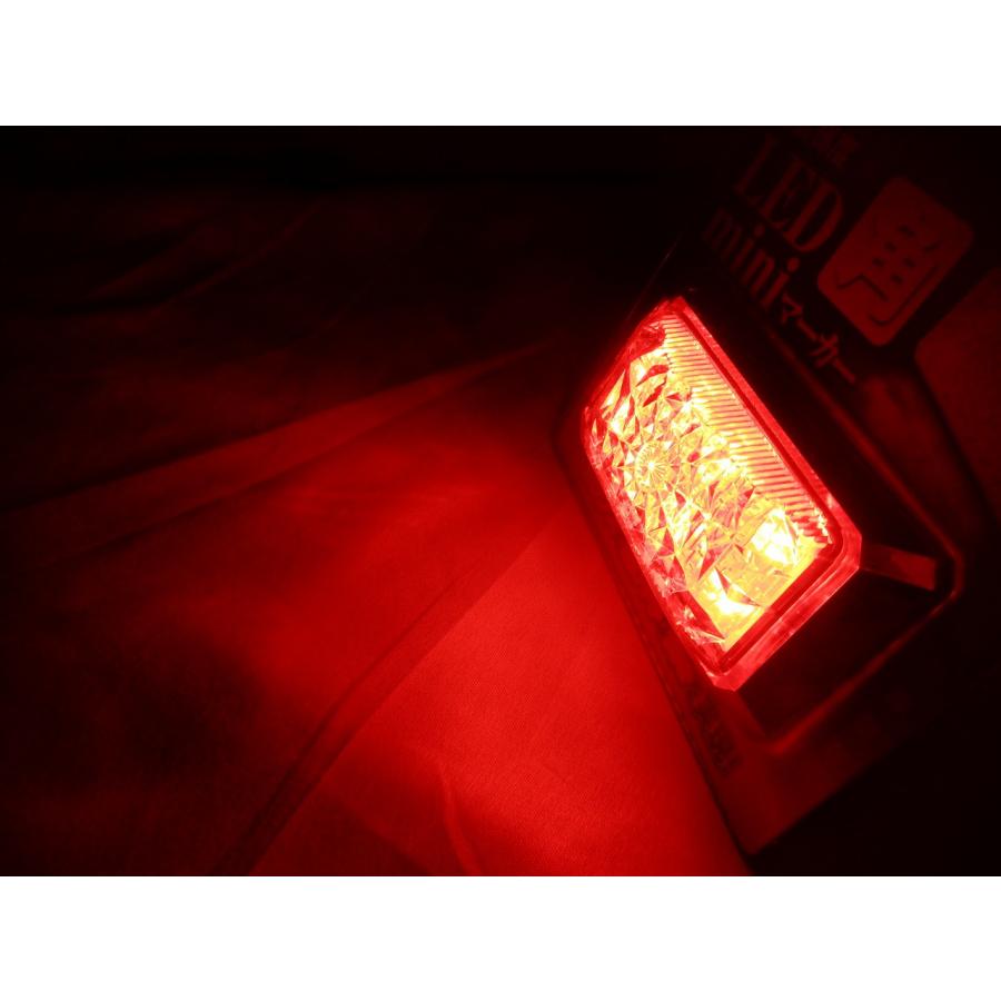 日本ボデーパーツ工業 激光 LED角miniマーカー レッドレンズ/レッドLED