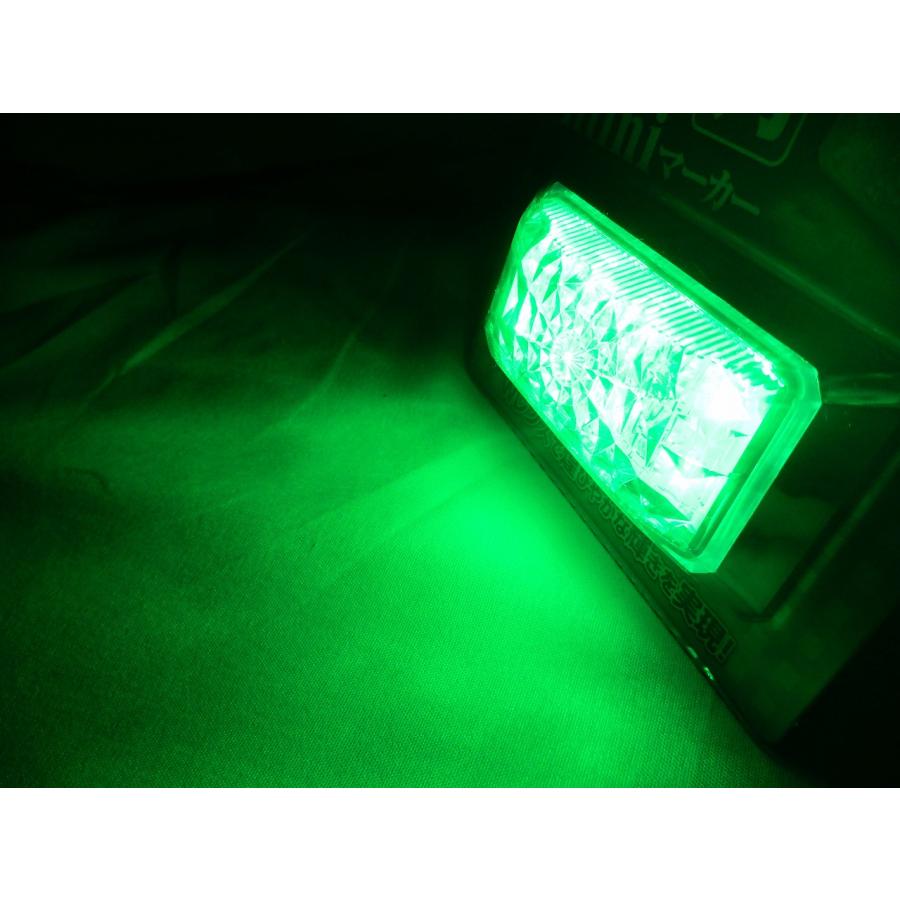 日本ボデーパーツ工業 激光 LED角miniマーカー グリーンレンズ